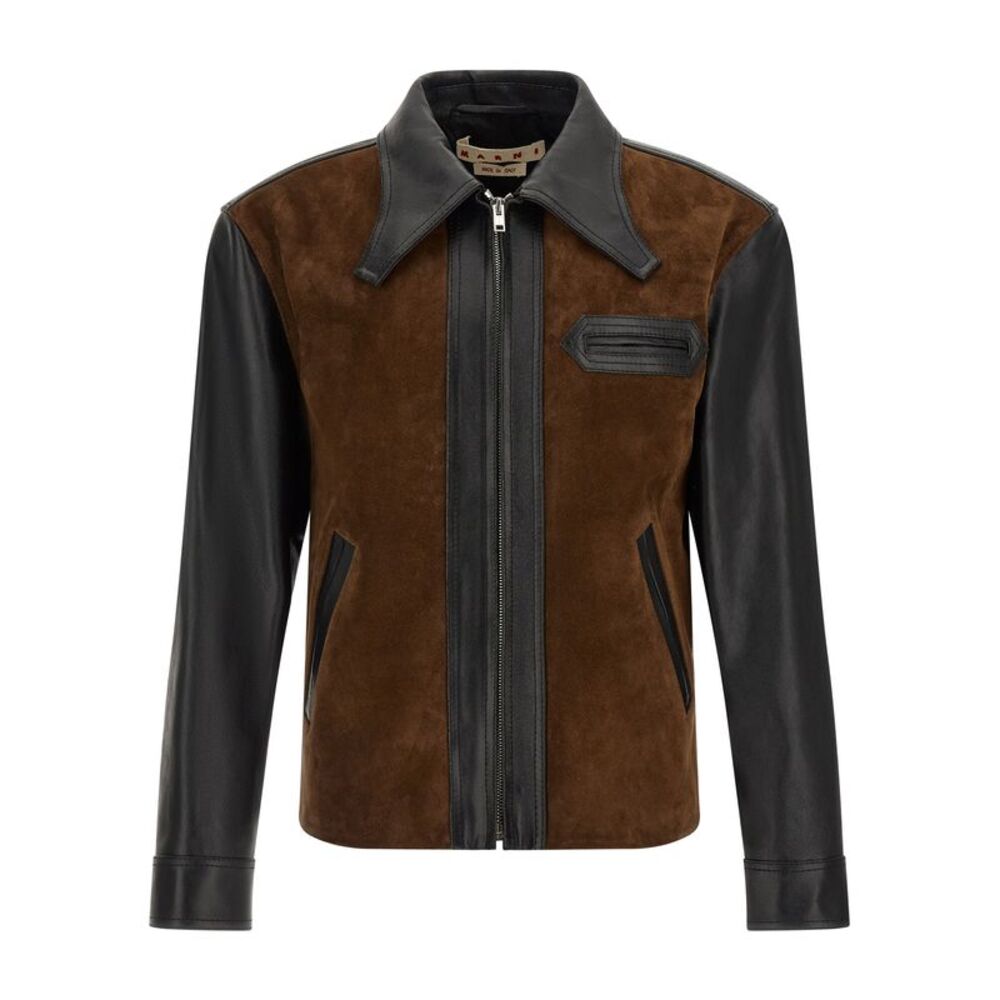 Marni Multicolor Calfskin Leather Men's Jacket